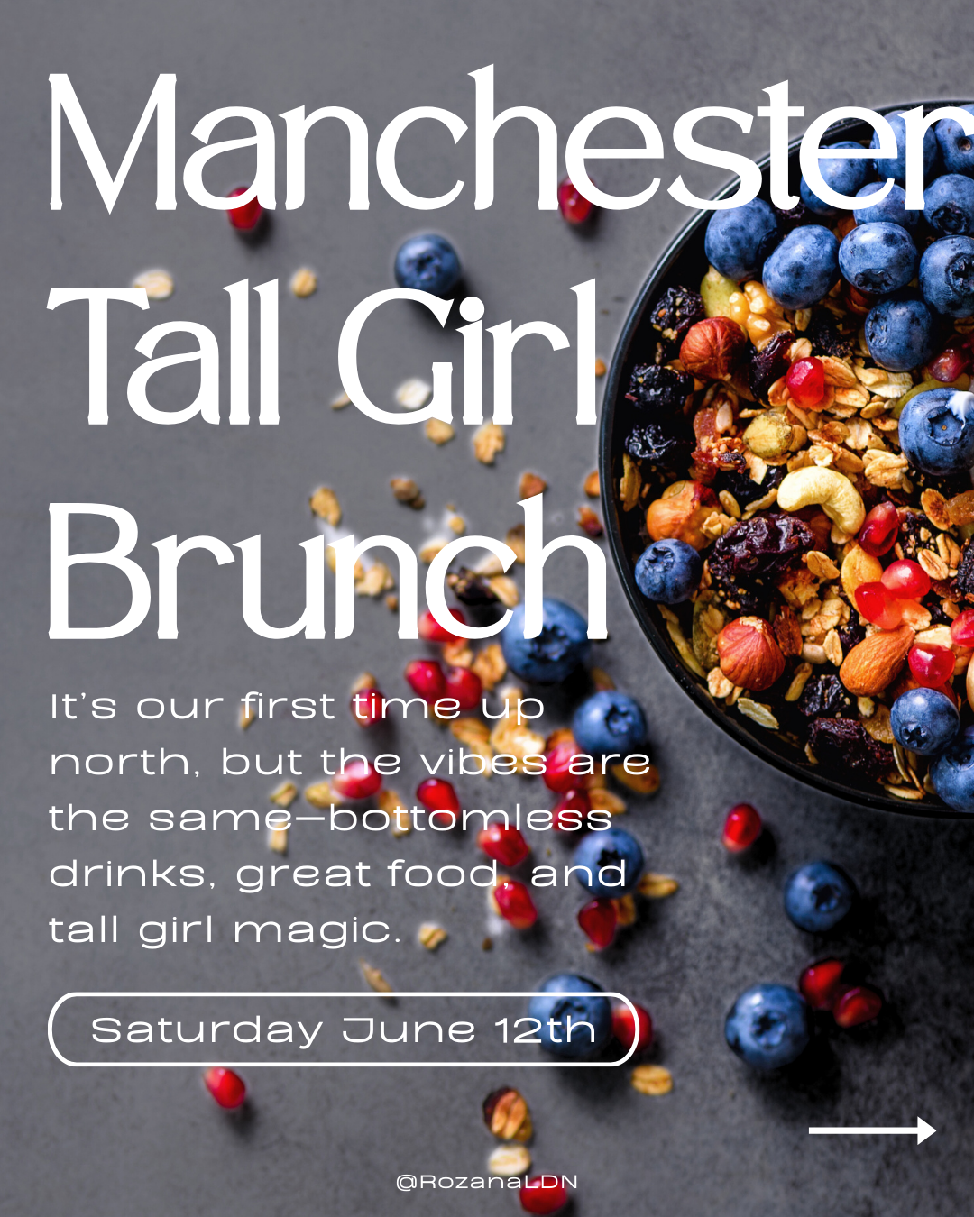 Manchester 14th June Tall Girl Brunch