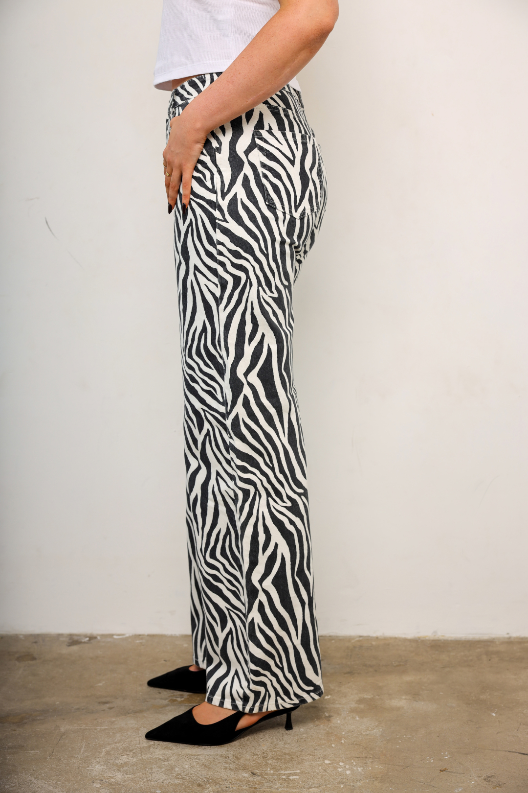 Zuri Wide Leg Jeans Zebra