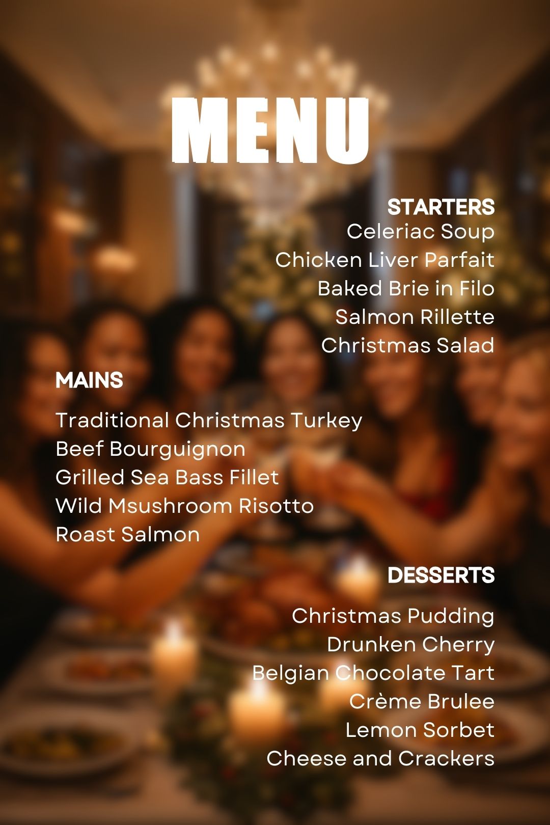 13th December Tall Girl Christmas Dinner